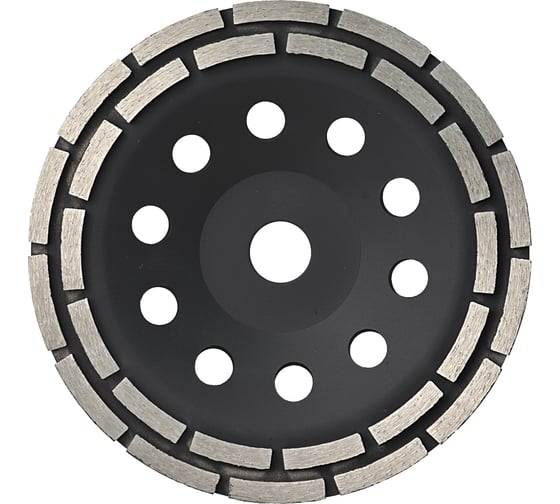 Изображение товара Чашка алмазная зачистная двухрядная (180x22.2 мм) KROTEC 3801024