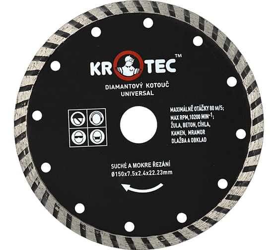 Изображение товара Диск алмазный универсальный (150x22.2 мм) KROTEC 3801018