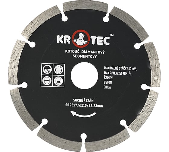 Изображение товара Диск алмазный сегментный (125x22.2 мм) KROTEC 5606002