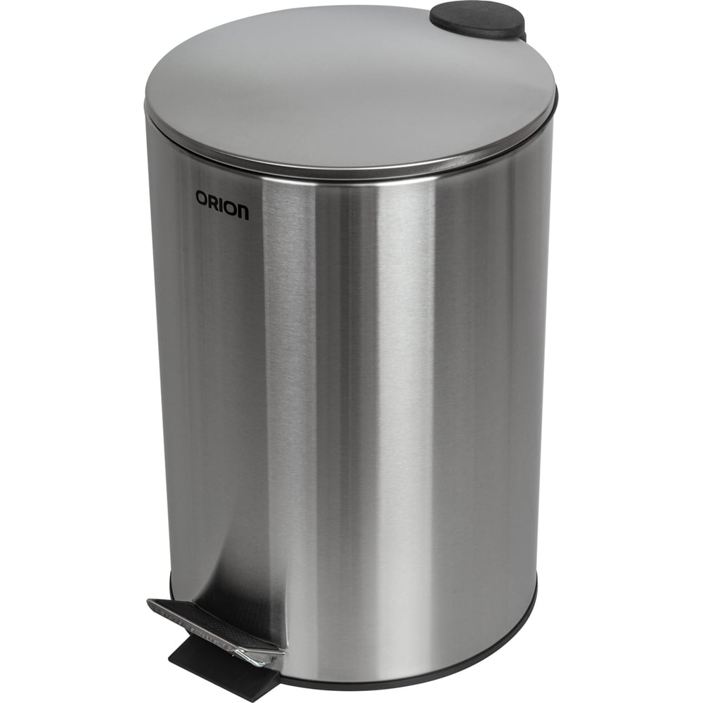 Изображение товара Мусорное ведро с педалью ORION 410120 12 л серебристое