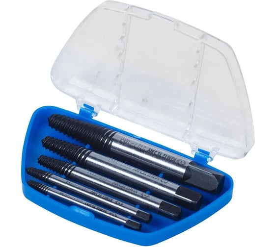 Изображение товара Экстракторы для выкручивания сломанных саморезов и болтов, набор 5 шт., М3-М18, с кейсом Vitatools ekstraktory-nabor-5-sht