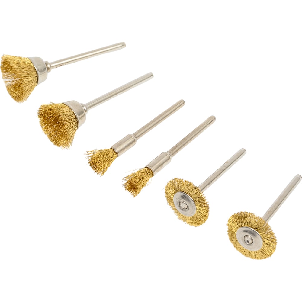 Изображение товара Набор щеток для гравера WORTEX 1335684 металлические насадки для обработки металла