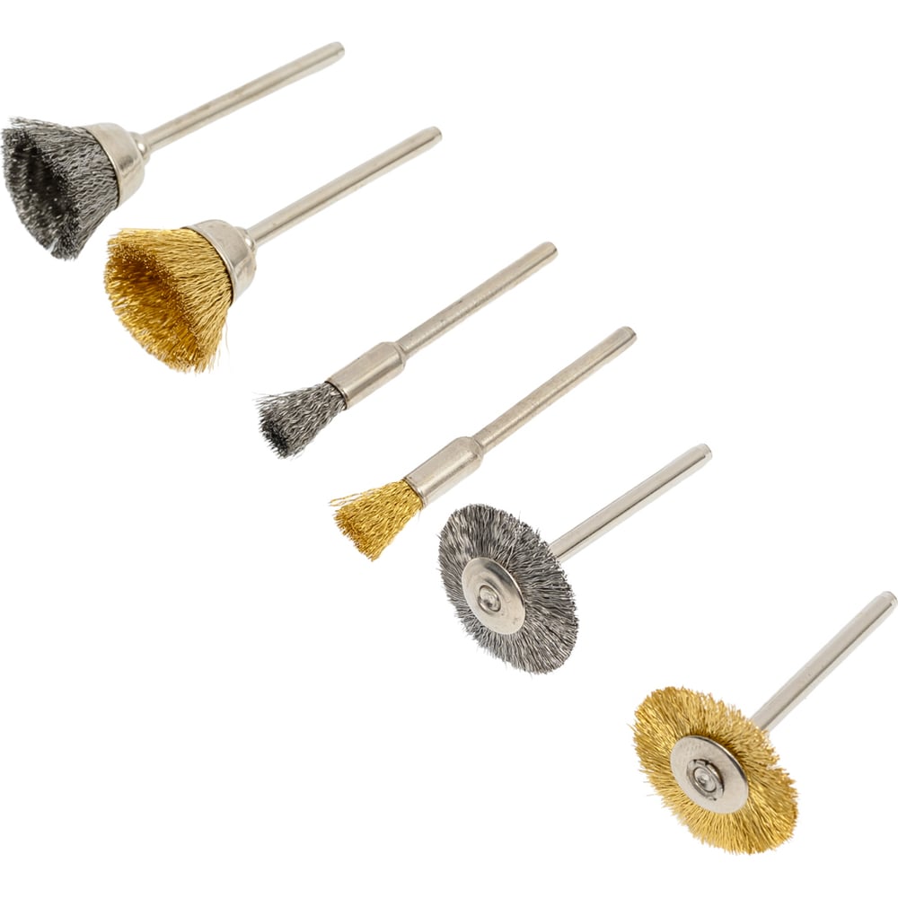 Изображение товара Набор щеток для гравера WORTEX 1335685 универсальный металлические насадки