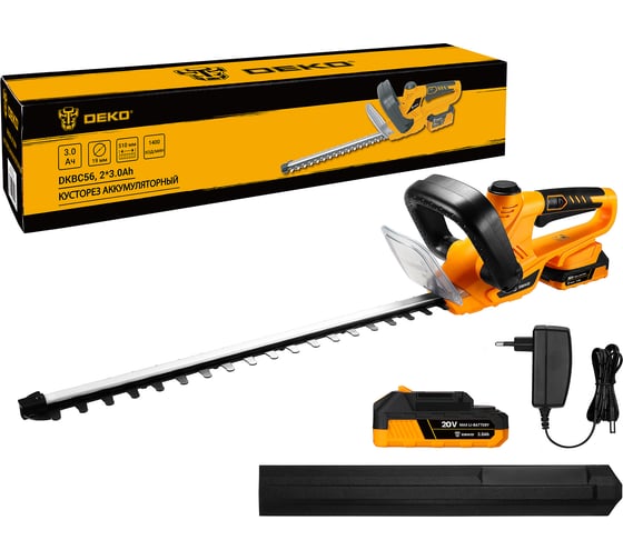 Изображение товара Кусторез аккумуляторный DEKO DKBC56, 560 мм, 2х3.0 Ач, 085-2042