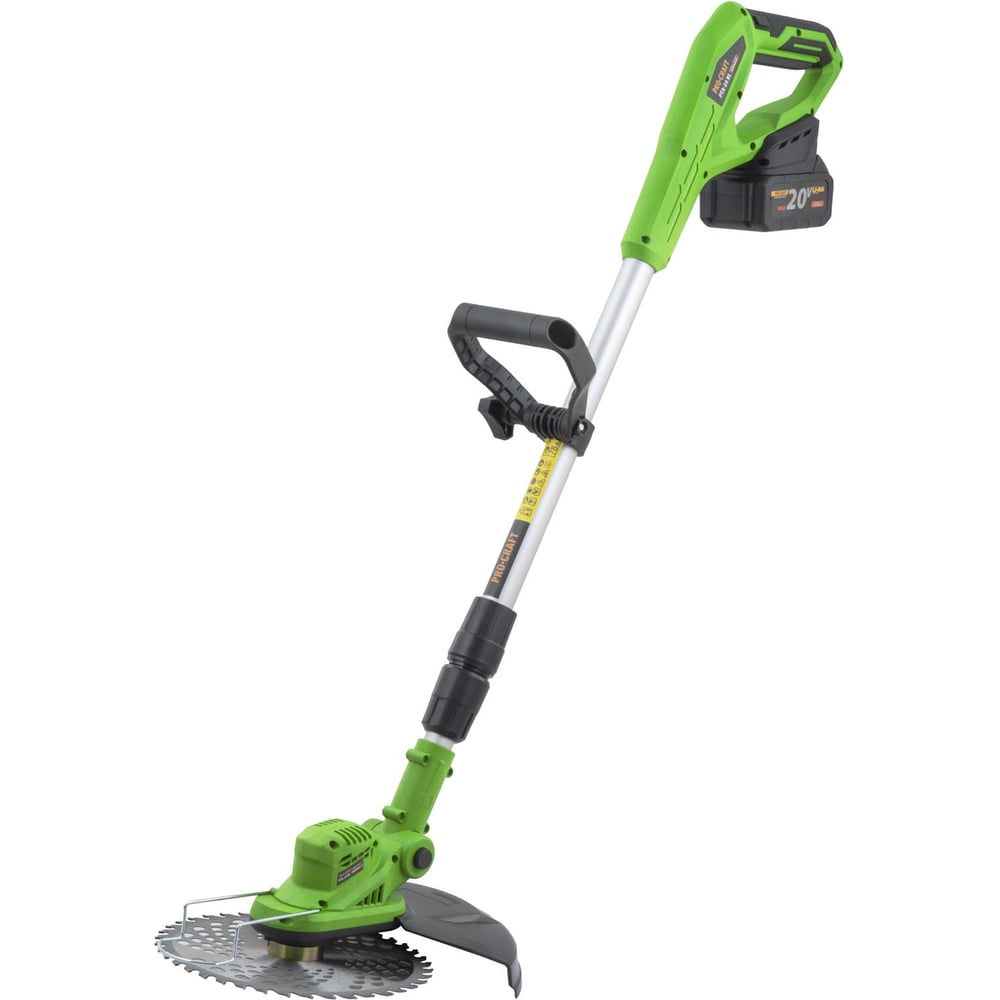 Изображение товара Триммер аккумуляторный PROCRAFT 20 В, 150 мм, АКБ 3 Ач+ЗУ+катушка+диск, PTA24BL