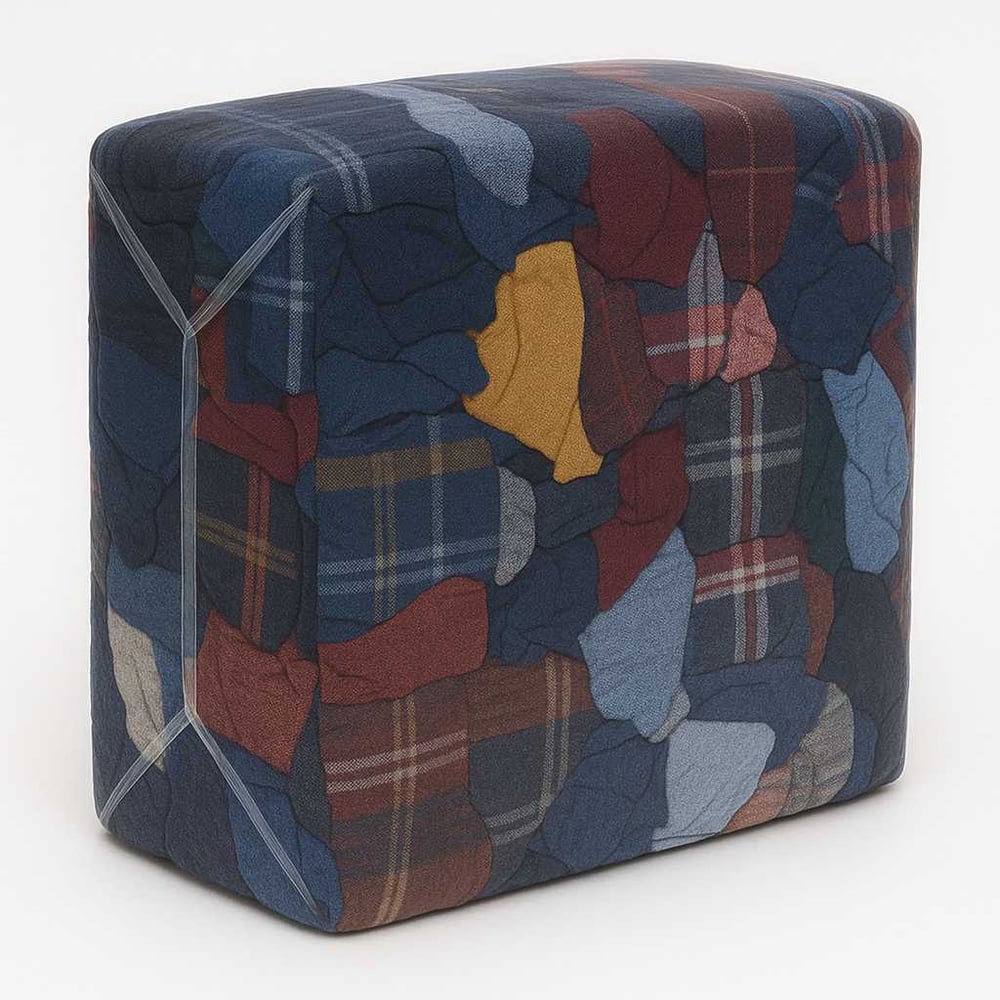 Изображение товара Ветошь обтирочная фланель х/б 10 кг разноцветная для уборки и протирки