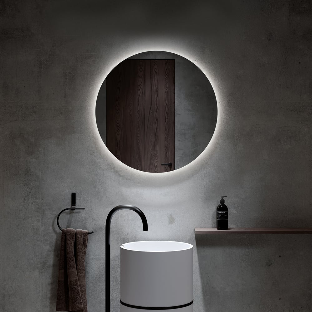 Изображение товара Зеркало ALAVANN Rondo 60 с подсветкой и креплением в комплекте