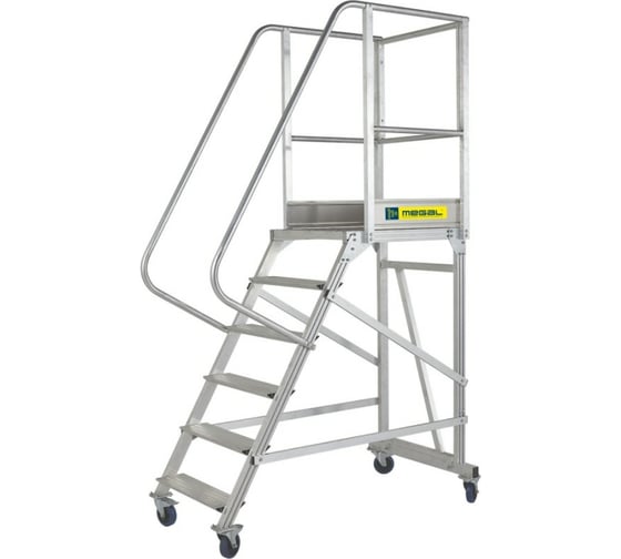 Изображение товара Вышка - стремянка MEGAL разборная на колесах (150 кг) - ВС-1.8 211518