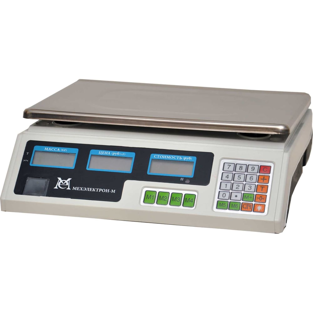 Изображение товара Электронные торговые весы МЕХЭЛЕКТРОН-М ВР4900-30-2Д-АБ для магазинов