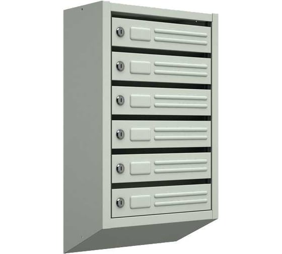 Изображение товара Ящик почтовый ООО "ПК ХозЦентр" 6-ти секционный, металлический, ПЯ-00020