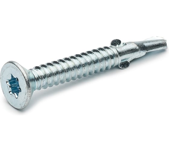 Изображение товара Саморез HIMTEX дерево-металл тип Flugel Torx 25, со сверлом 5,5*80 (200 шт.) FLUG5580