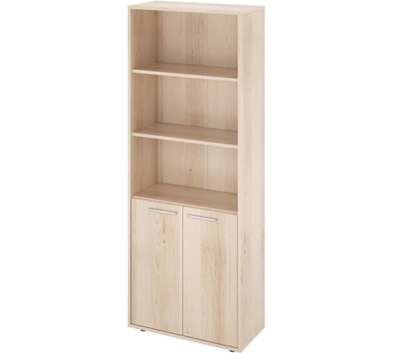Изображение товара Шкаф Монолит Канцлер 3 отрк. Полки (700x338x1845) (КЦ14+КЦ17_2) Бук артизан перламутровый39 КЦ26.39
