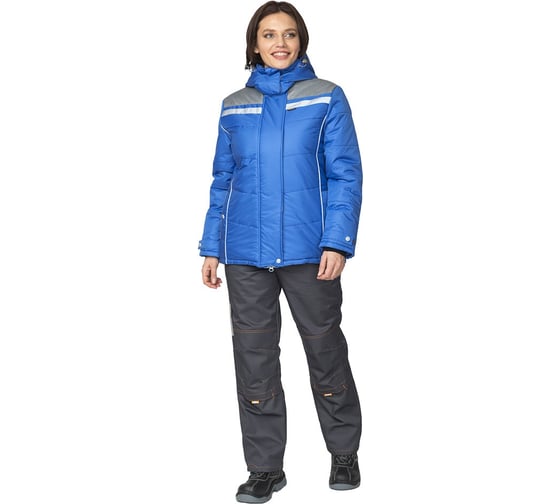 Изображение товара Куртка женская утепленная Прабо Онега василёк/с.серый, р. 96-100, рост 170-176 18036