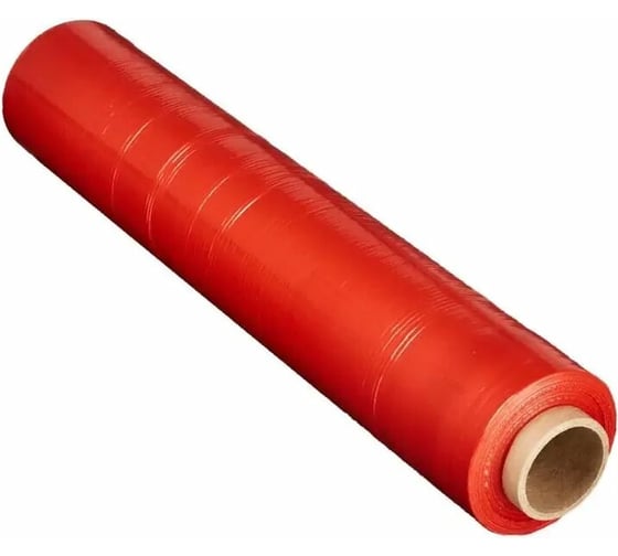 Изображение товара Стрейч пленка ПАКПОЛИМЕР первый сорт красная 500мм 1700гр 142м 23мкм