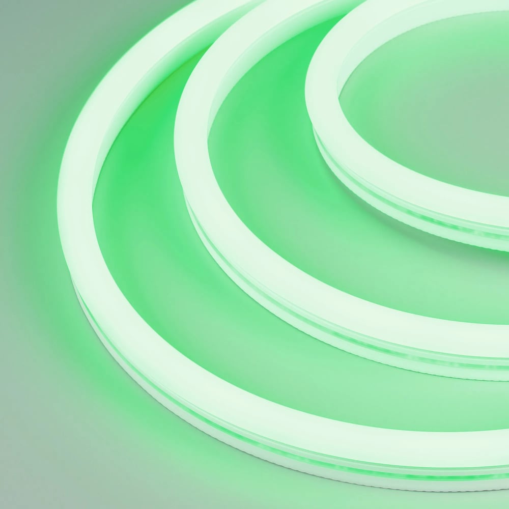 Изображение товара Герметичная неоновая лента Arlight WAVE-SIDE-A120 50м 230V зеленый