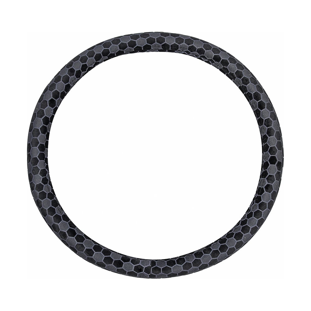 Изображение товара Оплетка на руль Крал 4054 из экокожи, черного цвета, 45 см