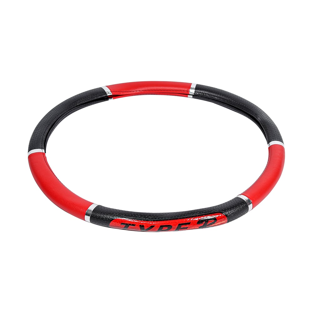 Изображение товара Оплетка на руль Крал 50 см черный/красный