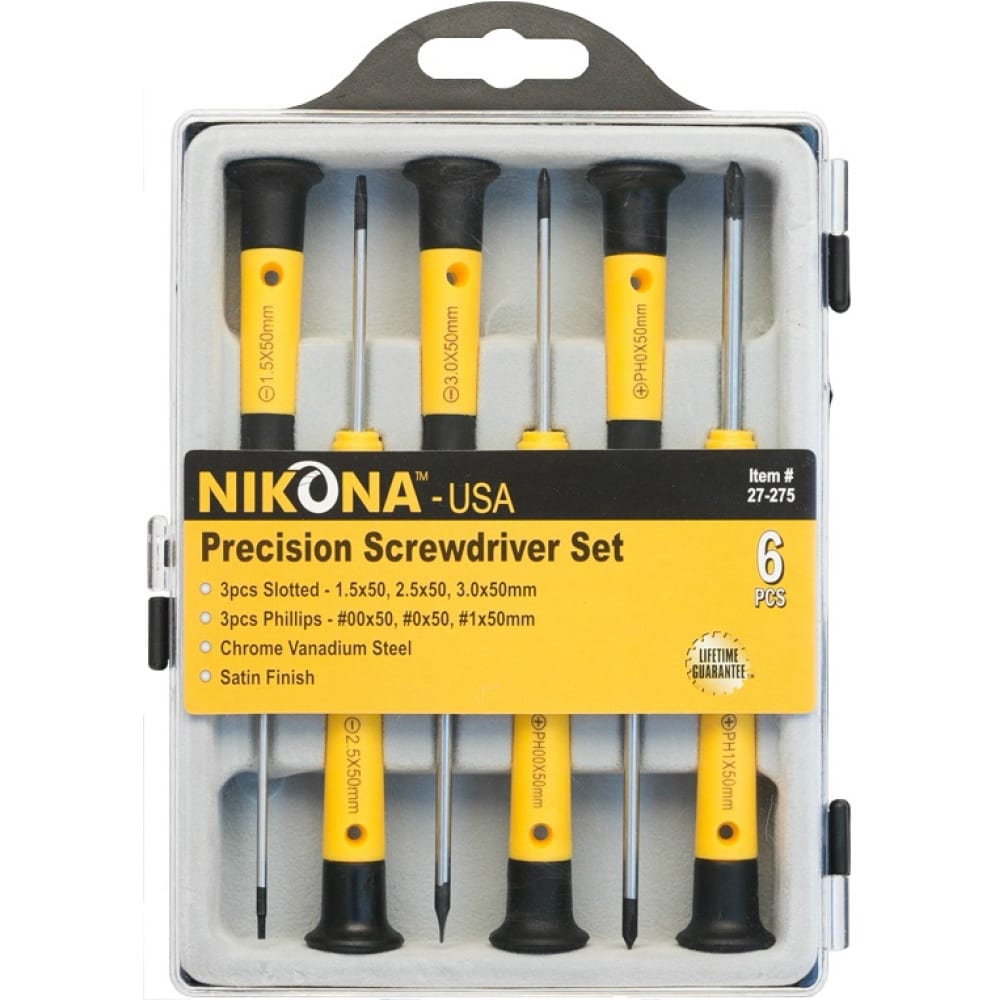 Набор отверток для точной механики NIKONA набор насадок для отверток nikona