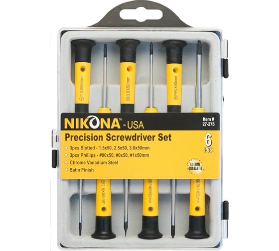 Изображение товара Набор отверток для точной механики NIKONA 6 предметов 27-275