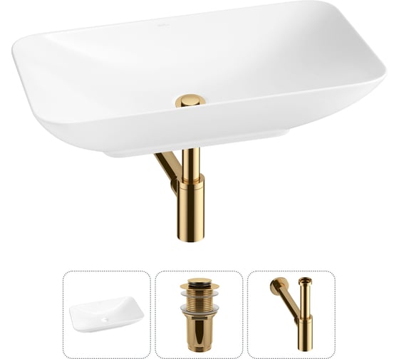 Изображение товара Набор Wellsee 3 в 1 Demure накладная раковина 60x36 см 20214589R
