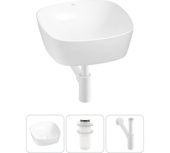 Изображение товара Набор Wellsee 3 в 1 Ground Breaking накладная раковина 40x40 см 20212132R