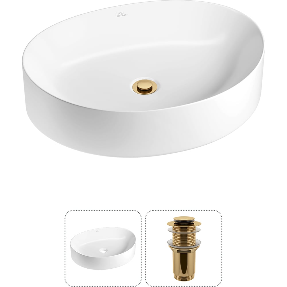 Изображение товара Набор Wellsee 2 в 1 Belle Spa 2.0 накладная раковина 50x38 см 20212579R