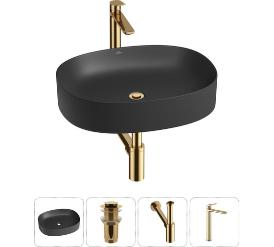 Изображение товара Набор Wellsee 4 в 1 Belle Spa 2.0 накладная раковина 55x45 см 20212573R