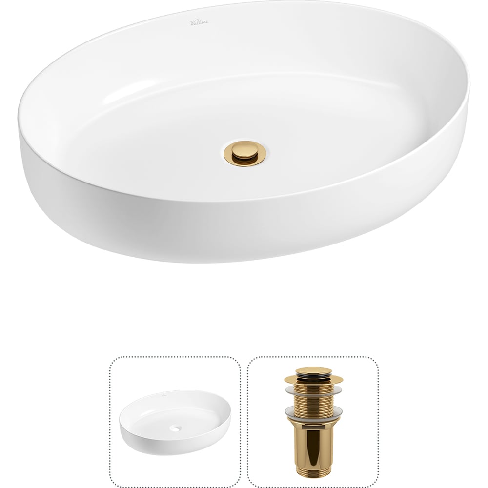 Изображение товара Набор Wellsee 2 в 1 Belle Spa 3.0 накладная раковина 55x41 см 20212663R