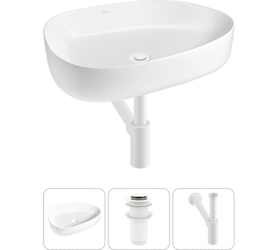 Изображение товара Набор Wellsee 3 в 1 Belle Spa 3.0 накладная раковина 55x40 см 20212724R