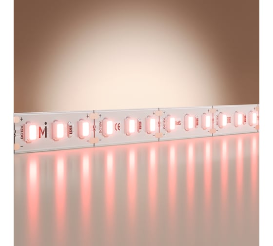 Изображение товара Светодиодная лента Maytoni 12В 2835 9,6Вт/м Red 5м IP 20 201171