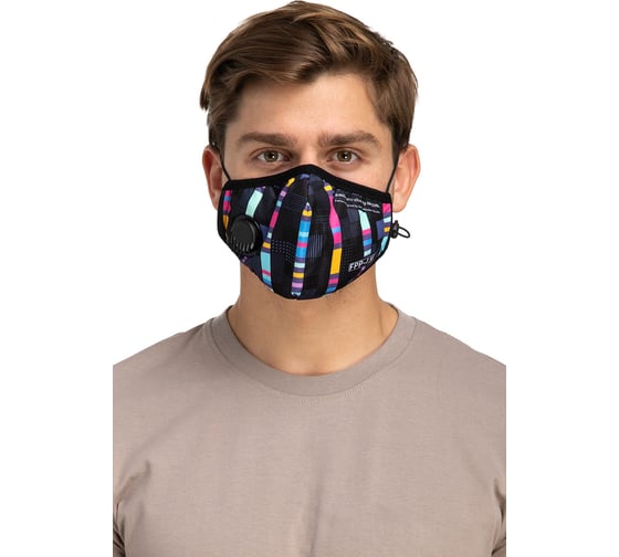 Изображение товара Полумаска RINIDI Silver Nano Стробоскоп Артемия Лебедева, 4-х слойная FPP-15 Стробо-Nano