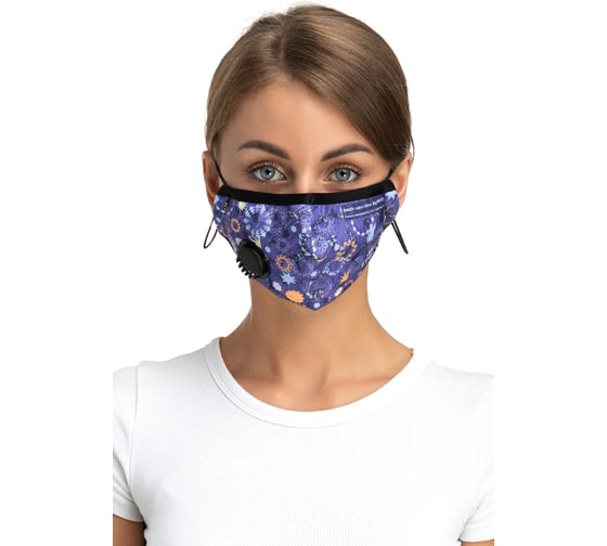 Изображение товара Полумаска RINIDI Silver Nano Искры Артемия Лебедева, 4-х слойная FPP-15 Искры-Nano