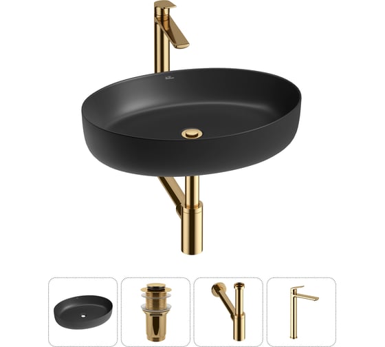 Изображение товара Набор Wellsee 4 в 1 Belle Spa 3.0 накладная раковина 55x41 см 20212685R