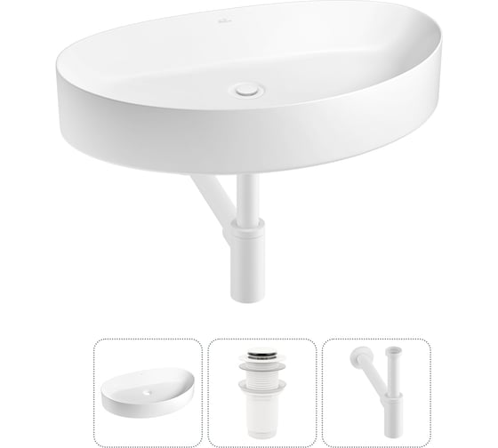 Изображение товара Набор Wellsee 3 в 1 Belle Spa 2.0 накладная раковина 64x40 см 20212612R