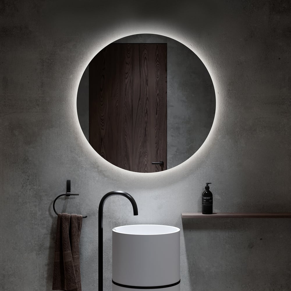 Изображение товара Зеркало ALAVANN Rondo 70 с подсветкой для современного интерьера