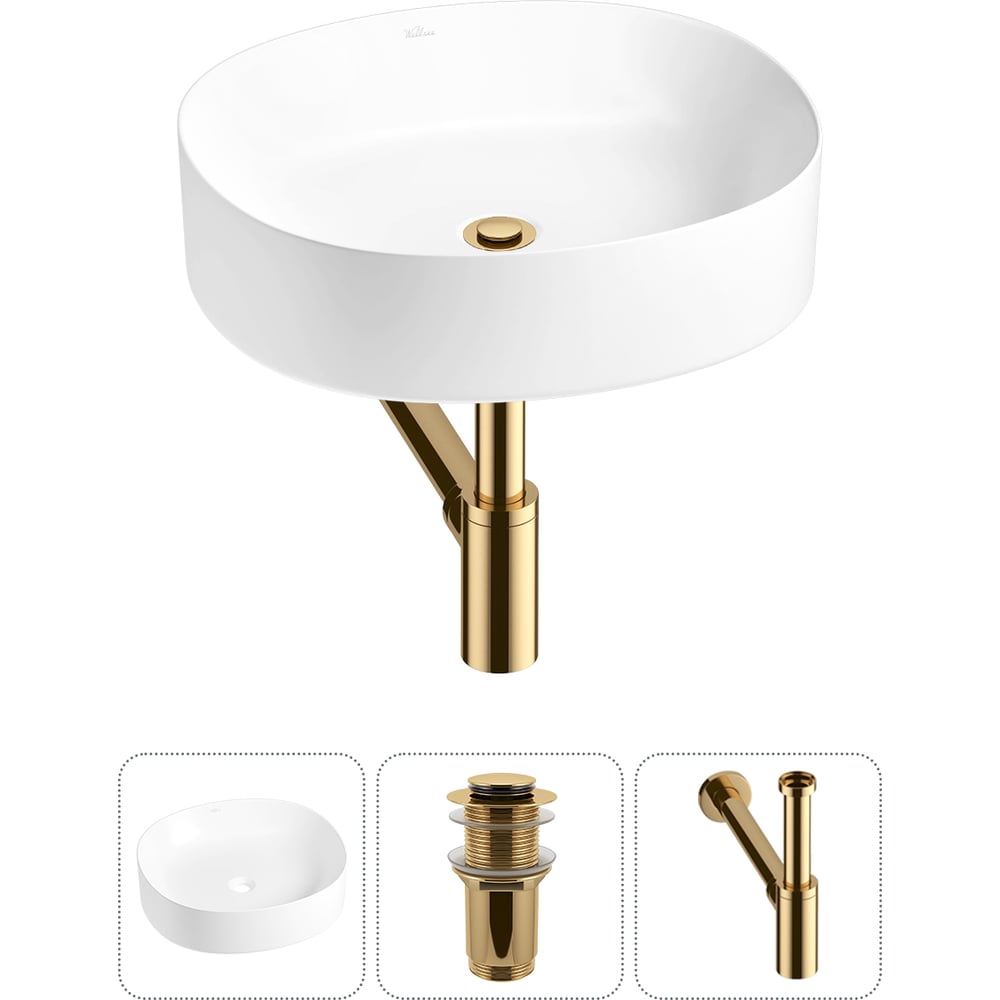 Изображение товара Набор Wellsee 3 в 1 Belle Spa 2.0 накладная раковина 45x42 см 20212527R