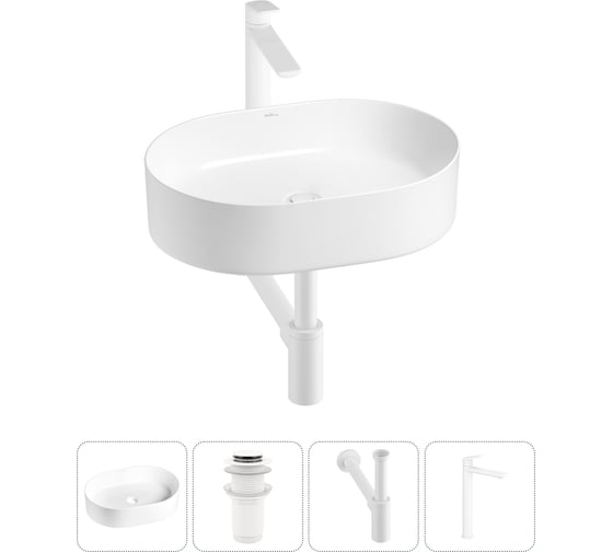 Изображение товара Набор Wellsee 4 в 1 Belle Spa накладная раковина 50x37 см 20212516R