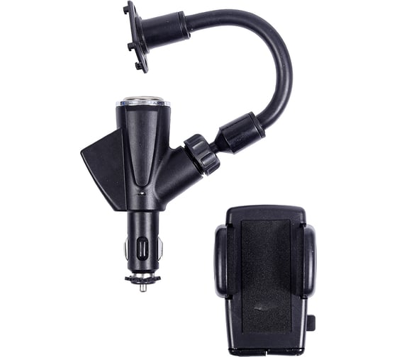 Изображение товара Автомобильный держатель Крал с двумя USB и прикуриватель 5422