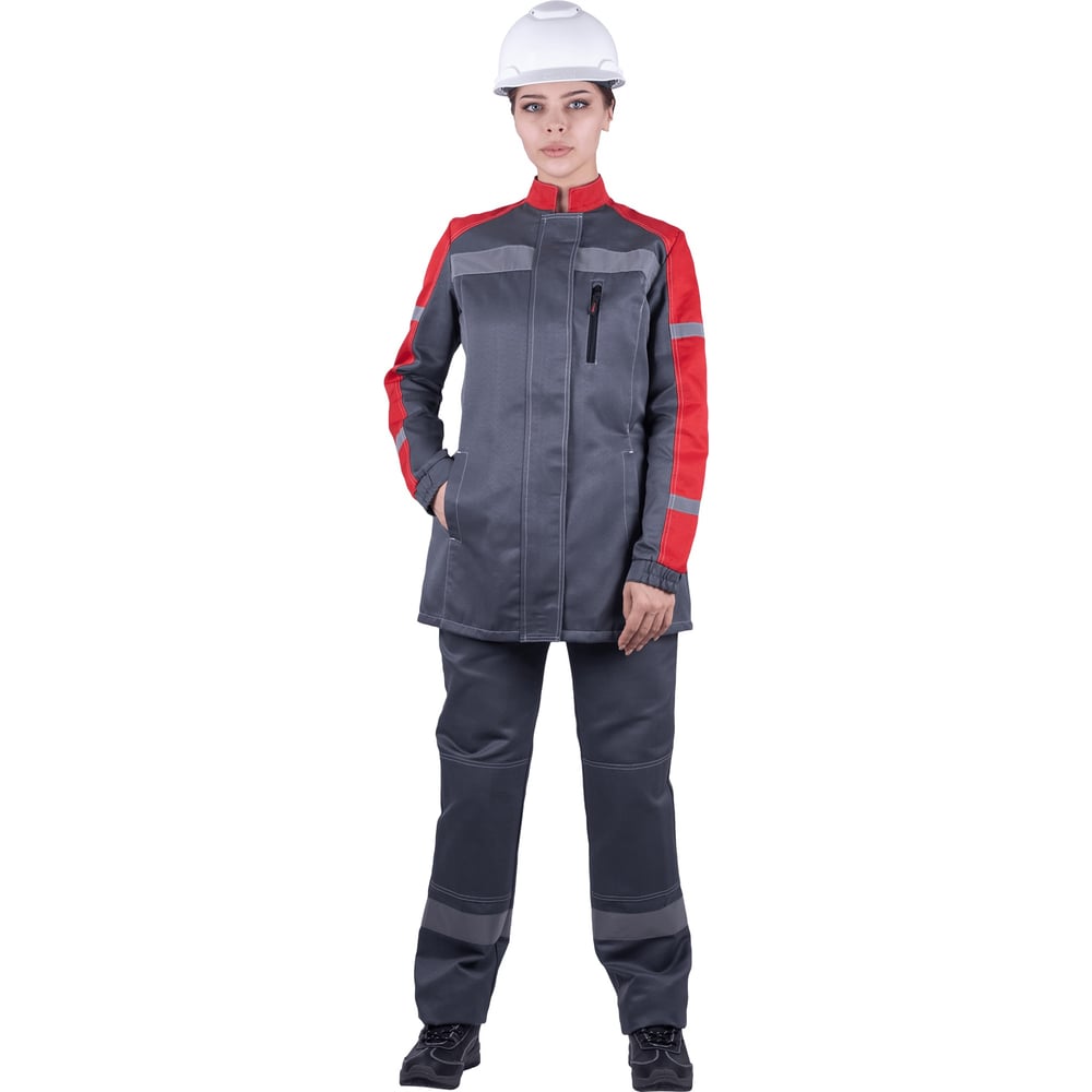 Изображение товара Летний женский костюм ГК Спецобъединение РОУД серый красный 120/170