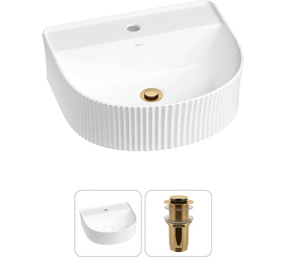 Изображение товара Набор Wellsee 2 в 1 Festive Fox накладная/подвесная раковина 40x35 см 20213420R