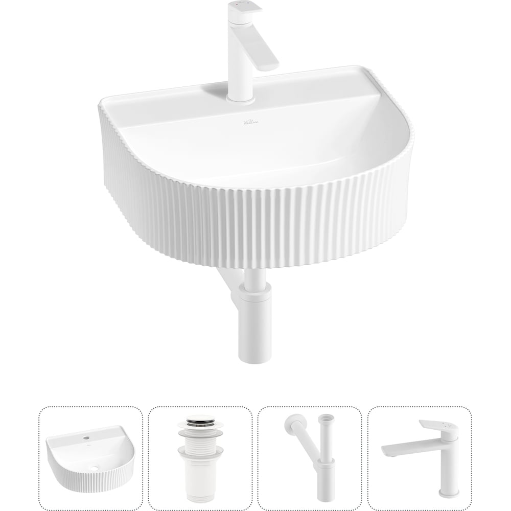 Изображение товара Набор Wellsee 4 в 1 Festive Fox раковина с смесителем и аксессуарами 45x40 см