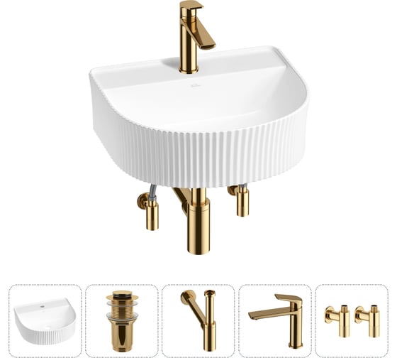 Изображение товара Набор Wellsee 5 в 1 Festive Fox накладная/подвесная раковина 40x35 см 20213432R