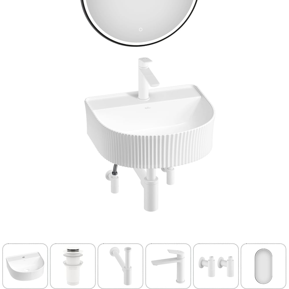 Изображение товара Набор Wellsee 6 в 1 Festive Fox накладная/подвесная раковина 40x35 см