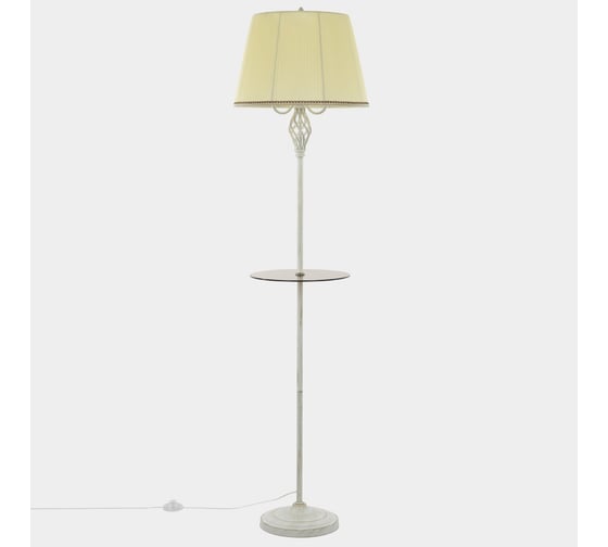 Изображение товара Торшер Citilux Вена патина, со столиком и кремовым абажуром CL402923T