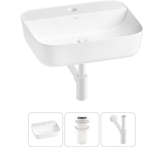 Изображение товара Набор Wellsee 3 в 1 Preen накладная раковина 50x40 см 20214322R