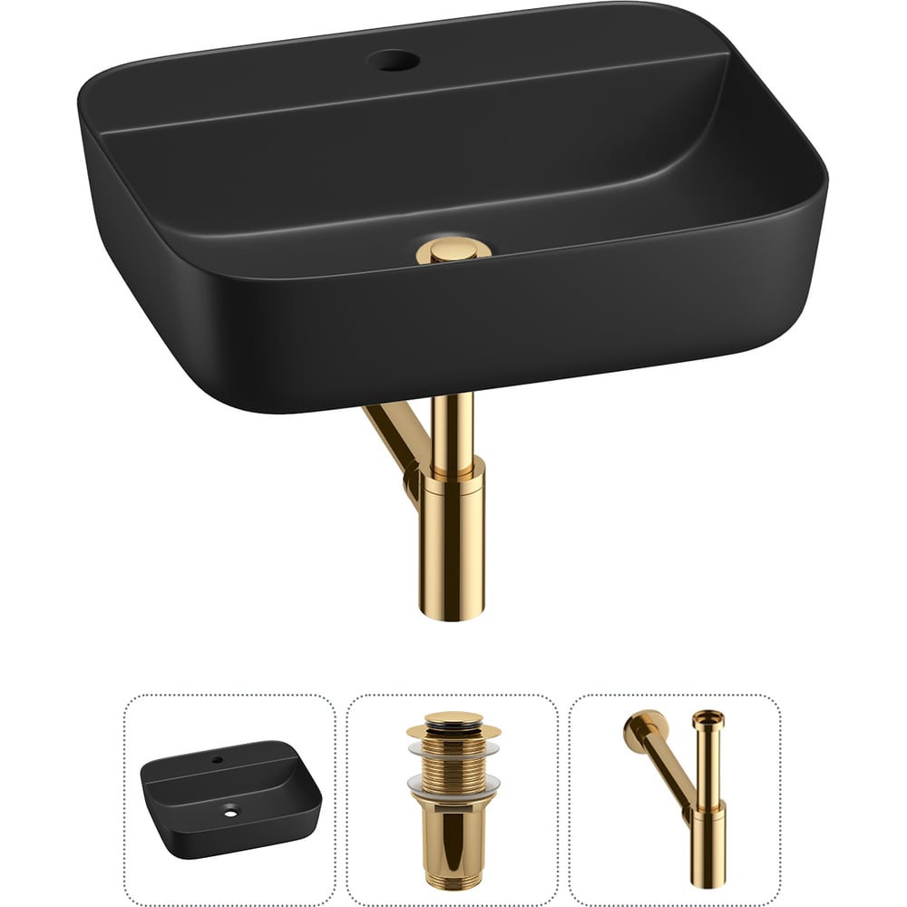 Изображение товара Набор Wellsee 3 в 1 Preen накладная раковина 50x40 см 20214336R