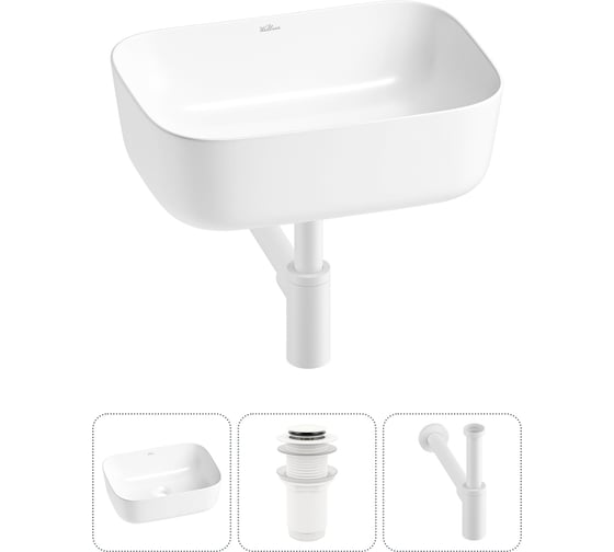 Изображение товара Набор Wellsee 3 в 1 Preen накладная раковина 40x30 см 20214210R