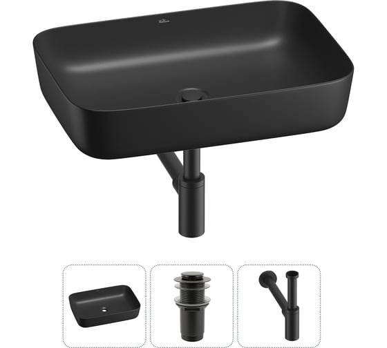 Изображение товара Набор Wellsee 3 в 1 Preen накладная раковина 60x42 см 20214279R