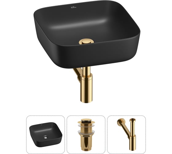 Изображение товара Набор Wellsee 3 в 1 Preen накладная раковина 39x39 см 20214196R