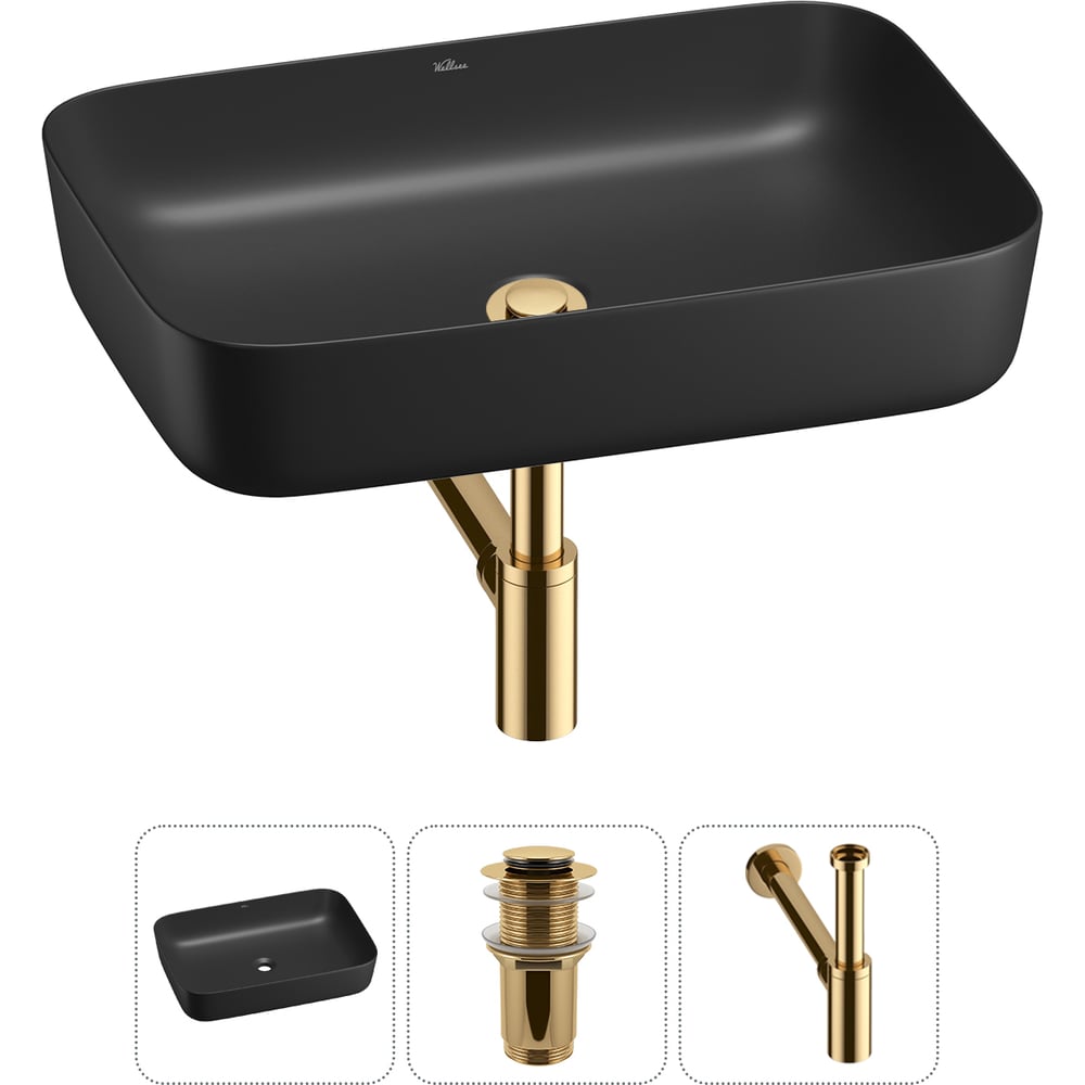 Изображение товара Набор Wellsee 3 в 1 Preen накладная раковина 60x42 см 20214280R